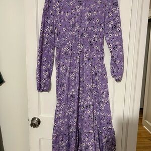 SHEIN Purple Floral Maxi Dress